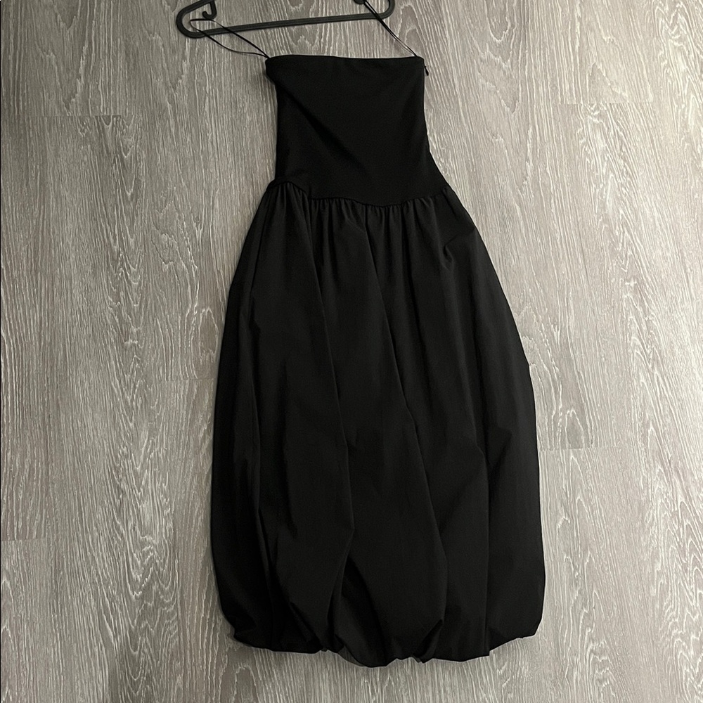 Modern citizen drop waist bubble hem maxi dress